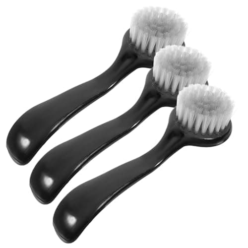 ABOOFAN 3pcs Women Facial Brush Set for Deep Clean Facial Skin and Makeup Removal, Soft Nylon Wool Bristles with Pvc Handle, Face Exfoliation Tool for Travel and Daily Skincare