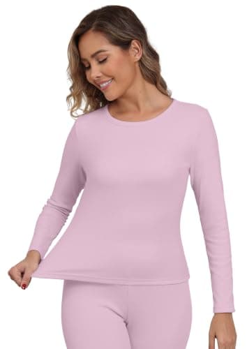 IWOLLENCE Thermal Long Sleeve Top Women (Lilac, M)