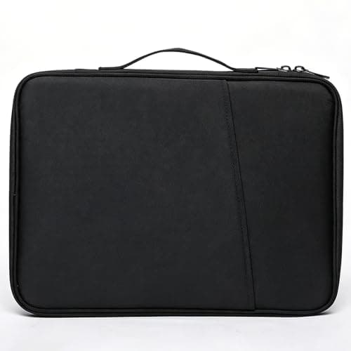 13 Inch Laptop Sleeve – Water-Resistant Oxford Fabric with Corner Protection & Shock Absorption for 13" Ultrabooks (Black)