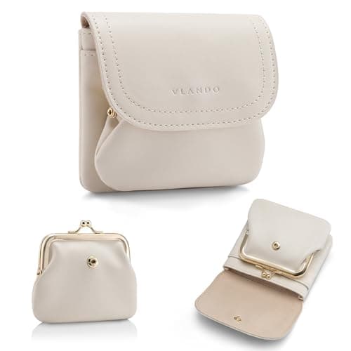 VLANDO 2-in-1 Travel Jewellery Pouch, Detachable Coin Purse for Cards Cash