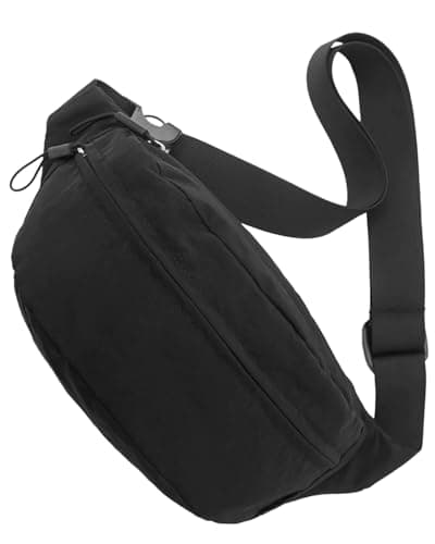 Bum Bag Women Crossbody Belt Bag, Water Resistant Nylon Sling Fanny Pack