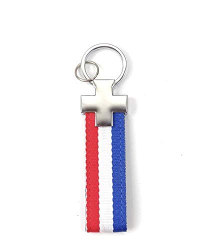 PSL Limited Edition Leather Country Flag keyring keychain key fob (France)