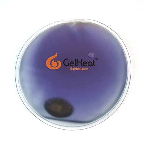 Pack of 5 GelHeat Instant Hand Warmers Round - Reusable Gel Click Heat Pads (Purple)