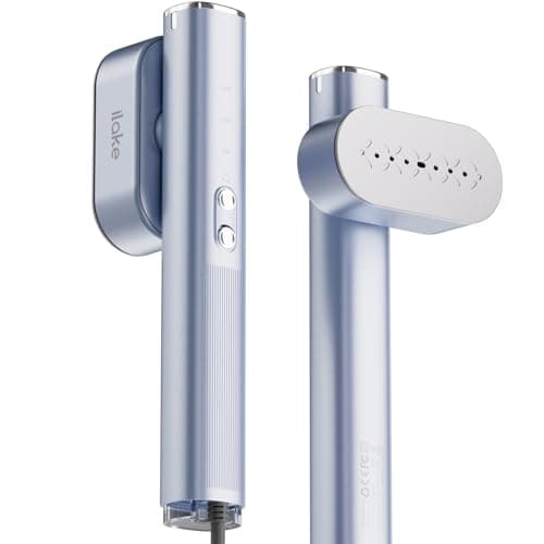 Travel Steamer for Clothes, 100-240V Dual Voltage Portable Garment Steamer, 1000W Travel Size Handheld Steam & Iron 2 in 1, for Global & Europe Travelling, Business, Home (Silver)