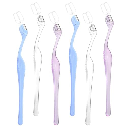 6Pcs Small Eyebrow Razors, Portable Mini face razors for Women, Face Razor Trimmer, Eyebrow Shaver For Facial Hair Lip, Shaving Removal Tool With Precision Cover