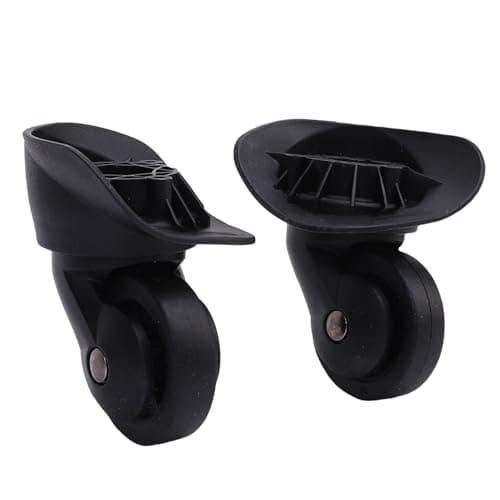 Alomejor Travel Suitcase Caster Repair Kit 2 Pack Quiet and Smooth Roller Wheels for Luggage Box/Cover Easy Installation Black Craftsmanship