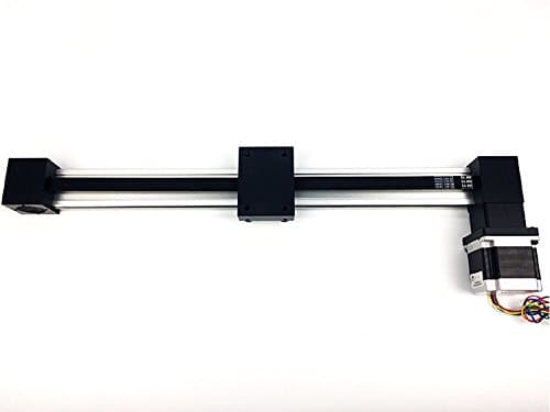 TEN-HIGH 400mm 15.75inch Travel Length, linear guide slide module Leather belt 3M with 17 Nema 42 stepper motor, XP series Leather belt 3M Linear module sliding table Motion system.