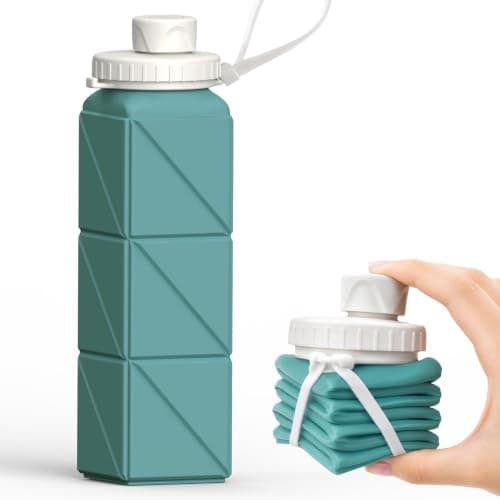 BEAUTAIL Collapsible Water Bottle 610 mL, Silicone Travel Water Bottle