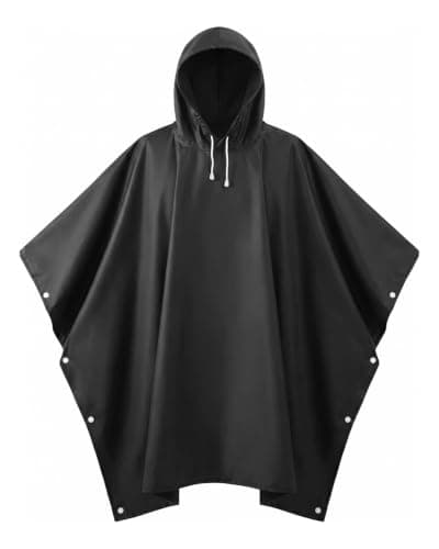 Victoper Poncho Rain Poncho Waterproof Adult Reusable EVA Hooded Rain Cover, Lightweight Waterproof Poncho For Festivals, Hiking, Camping, Travel, Ponchos Family Pack Style, One Size