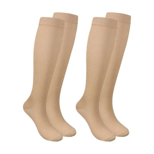 Losvcbcx (2/4/6/7 Pairs Compression Socks for Women & Men 15-20 mmHg is Best Athletic & Medical for Running Flight Travel Nurses
