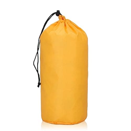 FILOEEX Compression Stuff Sack for Sleeping Bag,Waterproof Compression Drawstring Dust Flap Bag,Lightweight Compression Bags for Sleeping Bag,Clothes Storage,Travel,Camping,Outdoor (Orange, M)