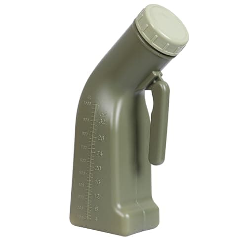Male Urinals Leakproof Portable Urinal Toilet Travel Urine Bottle with Screw Top Lid Plastic Pee Pot Bed Pan for Car Camping Outdoor 1L