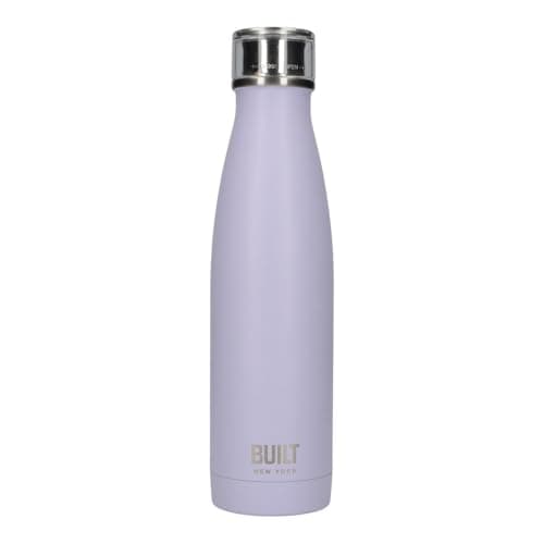 Built Perfect Seal Double-Walled Insulated Stainless Steel Water Bottle, 480 ml, Lavender
