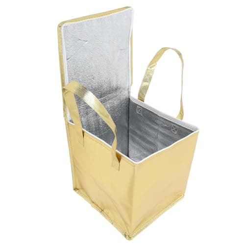Golden Non Woven Cake Cooler Bag, Insulated Foldable Large Capacity
