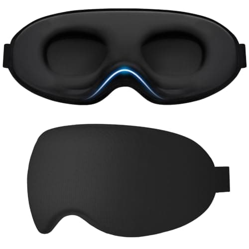 Gritin 100% Blackout Sleep Eye Masks for Women&Men, Side Sleepers Friendly