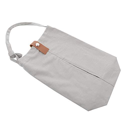 Luxshiny Car Tissue Bag Hanging Canvas Tissue Holder Easy Access and Wall Hanging for Bathroom and Living Room Use Car Seat Travel Organizer