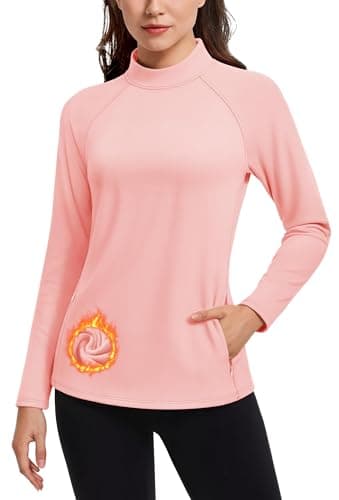 TACVASEN Base Layer Women Mock Neck Thermal Top Soft Women Thermal Top