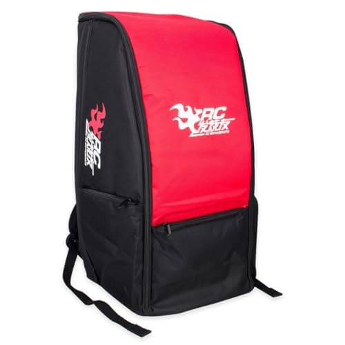RC Car Bag, Waterproof RC Backpack, RC Car Storage with PP Board Support and Multi Pockets for Tools & Accessories for Axial SCX10 Capra & TRX4 TRX6 1/10 Scale RC Crawler Buggy Monster Truck (Red)