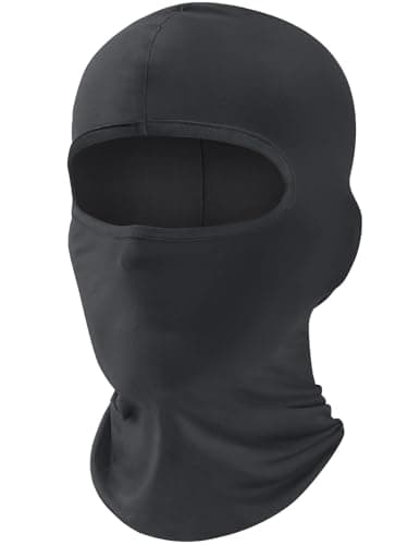 fuinloth Balaclava Ski Mask Motorcycle Cooling Summer UV Unisex Dark Gray