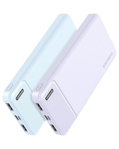 AsperX 2-Pack Power Bank Portable Charger Fast Charging 10000mAh