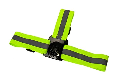TECHALOGIC Reflective Helmet strap compatible with GoPro Cameras Yellow