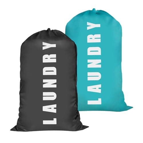 2 Pcs Large Laundry Bags, 24" x 36" Travel Laundry Bags for Travelling