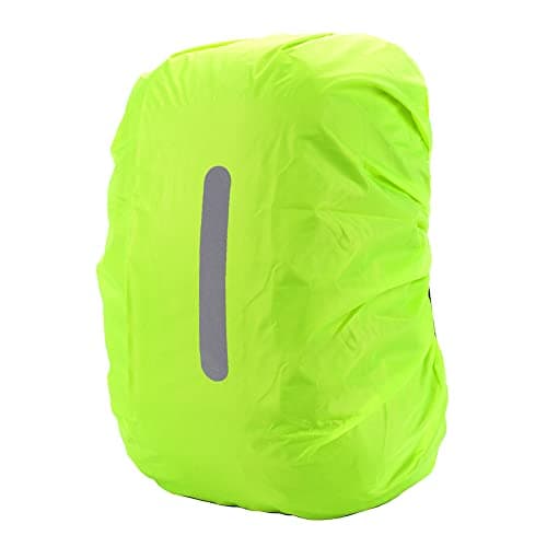 HYCOPROT Waterproof Backpack Rain Cover with Reflective, High Visibility Foldable Ultralight Dust and Rain Cover Rucksack for Hiking Camping Touring Cycling (Yellow, S)
