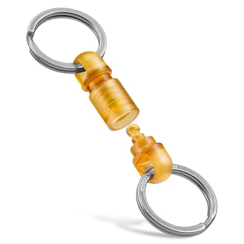 MecArmy CH24 Key Ring Detachable Connector – 360° Double-Ended Rotating Titanium Keychain with Quick Release, Key Organiser for Everyday Carry, Multi-Tools, Car, Backpacks, Carabiner, Camping & Travel