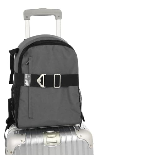KFHENSOMR 2-in-1 Travel Belt for Luggage Travel Strap Hands-Free Black