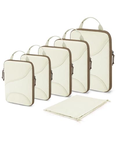BAGSMART 6 Set Compression Packing Cubes, Travel Bag for Carry on Backpack