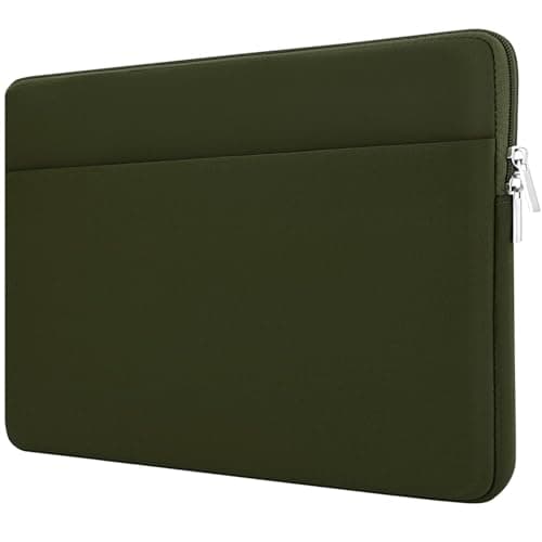 HEDUGO Laptop Sleeve Bag Compatible with 15 to 16 inches MacBook HP Asus Acer with Zipper Accessory Pocket Padded Computer Pouch Cover Protective for 15” to 16” Laptop, Green
