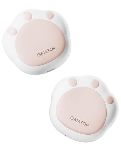Gaiatop Hand Warmers Rechargeable, 2 Pack Cute Cat Paw Design 3 Levels Magnetic Electric Pocket Heater, Reusable Portable Hot Hands Gifts for Women Men Cat Lover White