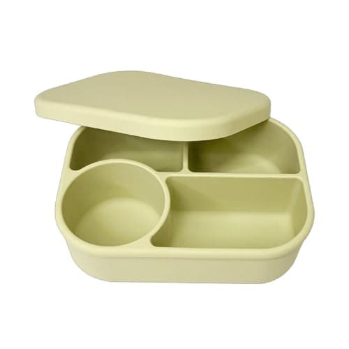 Silicone Lunch Containers - 750ml 4-Compartment Leakproof Divider