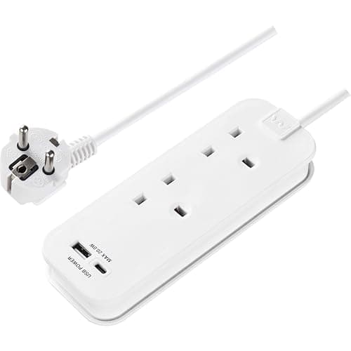 2 SKT EU Travel EXT Lead + 2 X USB (A+C)