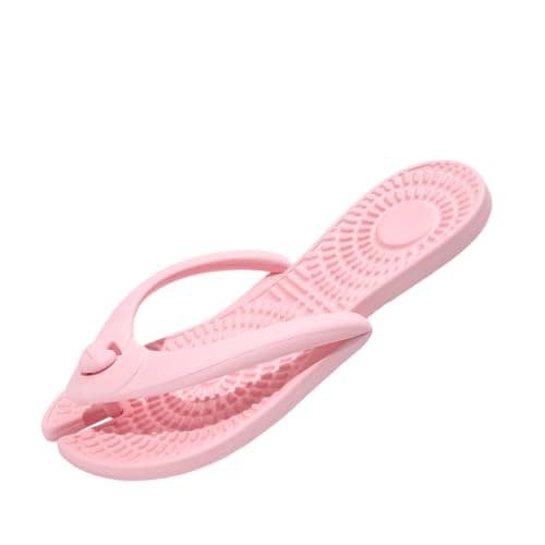 Women Soft Summer Travel Slippers Comfortable Slip On Sandals Indoor Outdoor, Pink, Small
