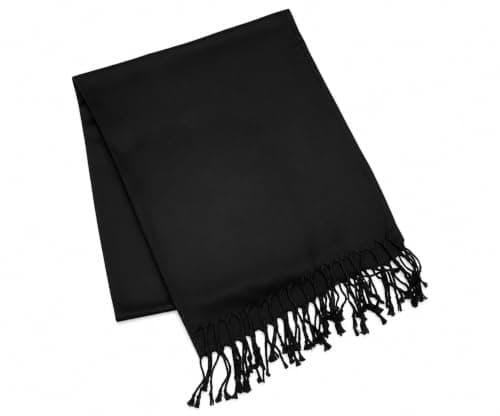 RUGOES Luxury Travel Shawl – Lightweight Soft Wrap for Flights, Trains & Commutes, Versatile Blanket Scarf for Travel & Daily Use (Black)