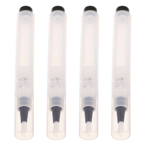 VICASKY 4pcs Vacuum Pump Makeup Bottle 7ml with Brush for Foundation Serum