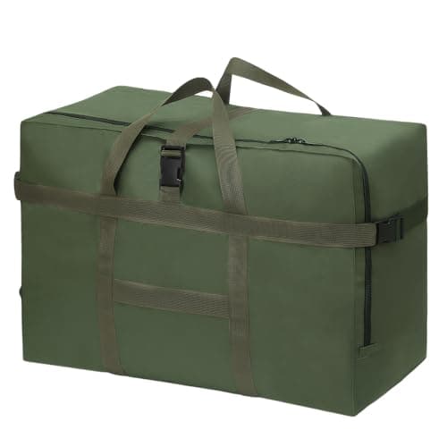 Travel Duffle Bag, Extra Large Lightweight Holdall Bag, Foldable Travel Bags with Hand Strap, Waterproof Carry Bags, for Sports Moving Daily Storage, for Men Women, 70 * 35 * 48cm, Green