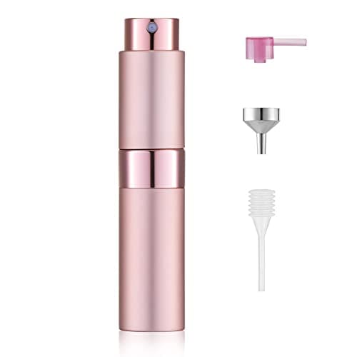 Toureal Travel Perfume Atomiser Refillable, 8ml Atomiser Spray Bottle,Pink