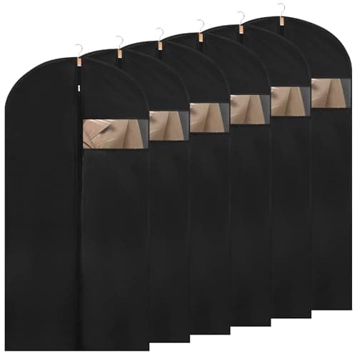 6 Pack Suit Bags PEVA Garment Bags Clothes Covers Suit Protector 60cm*120cm