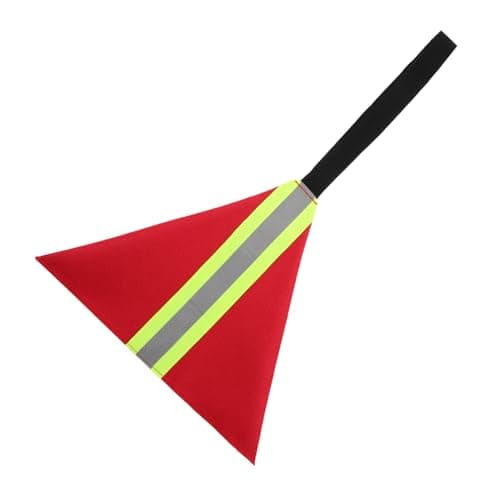 Toyvian Reflective Safety Travel Flag for Kayak and Canoe with High Visibility Oxford Cloth Material and Sturdy Webbing, for Outdoor Adventures and Water Sports Equipment