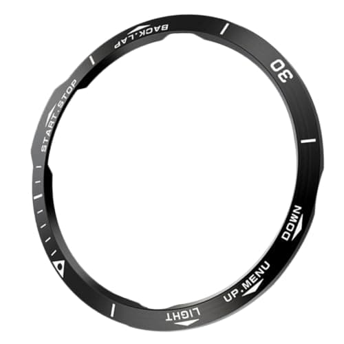 DOITOOL Watch Bezel Ring Protective Cover for Multisport Smartwatch 6x, Stainless Steel Metal Watch Case with Etched Numbers, Sturdy Smartwatch Accessory for Outdoor Sports, Black