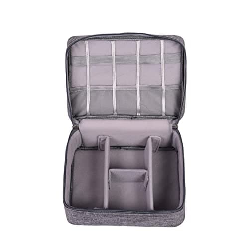 ACOPTON Electronic Organizer, Portable Travel Organizer Bag, Waterproof Electronics Accessories Storage Cases for iPad, Cables, Chargers, Hard Drive, Power Bank, Game Cards (Gray)