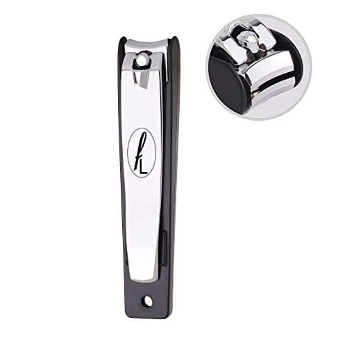 Nail Clipper with Catcher for Toe & Finger Nails – Fingernail Cutter Catches Cut Nails - So Sharp NO Filling Needed – Heavy Duty Travel Nail Clipper