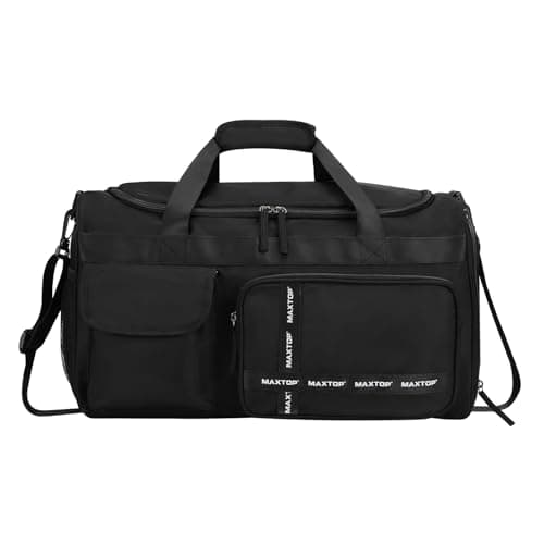 MAXTOP Small Gym Bag for Men Women with Shoe Compartment Wet Dry Separation Black Carry on Mini Duffle Bag for Travel Sports Yoga Fitness Weekend Outdoor Activities