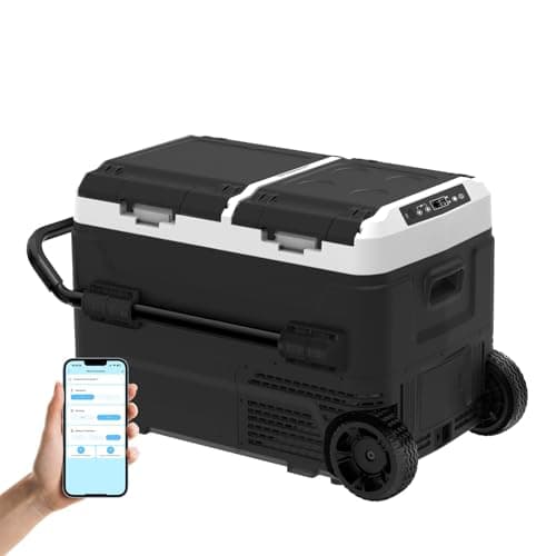 AS 12V Car Refrigerator, 40L Dual Zone Portable Fridge Freeze, -20°C~20°C