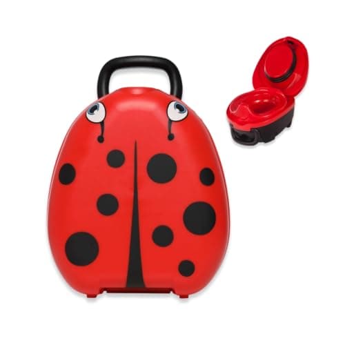 My Carry Potty - Travel Potty, Award-Winning Portable Toddler Toilet Seat for Kids to Take Everywhere (Ladybird)