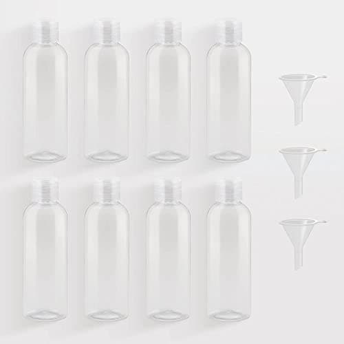 OVISEEN 8 Pack 100ml Travel Bottles PET Empty Cosmetic Liquid Containers