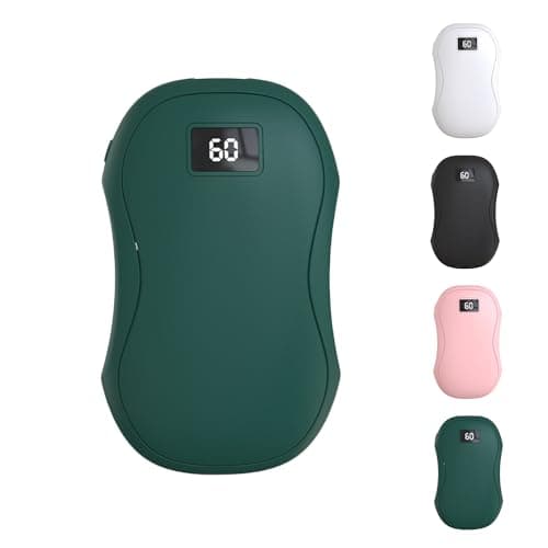 Hand Warmers Rechargeable, Electric HandWarmers, 2 in1 Reusable Electric Portable Pocket Heater USB 4000mAh Power Bank, 3 Levels Heat, Great for Women/Man, Raynauds, Outdoor, Camping, Hiking (Green)