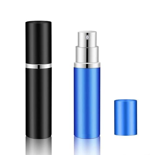 HX YUEGOUHUI 2 Pcs Perfume Atomiser 5ml Portable Refillable Perfume Bottle Mini Travel Spray Bottle Compact Fragrance Decanter for Travel and Daily Use Fit for Pocket Handbag Men and Women
